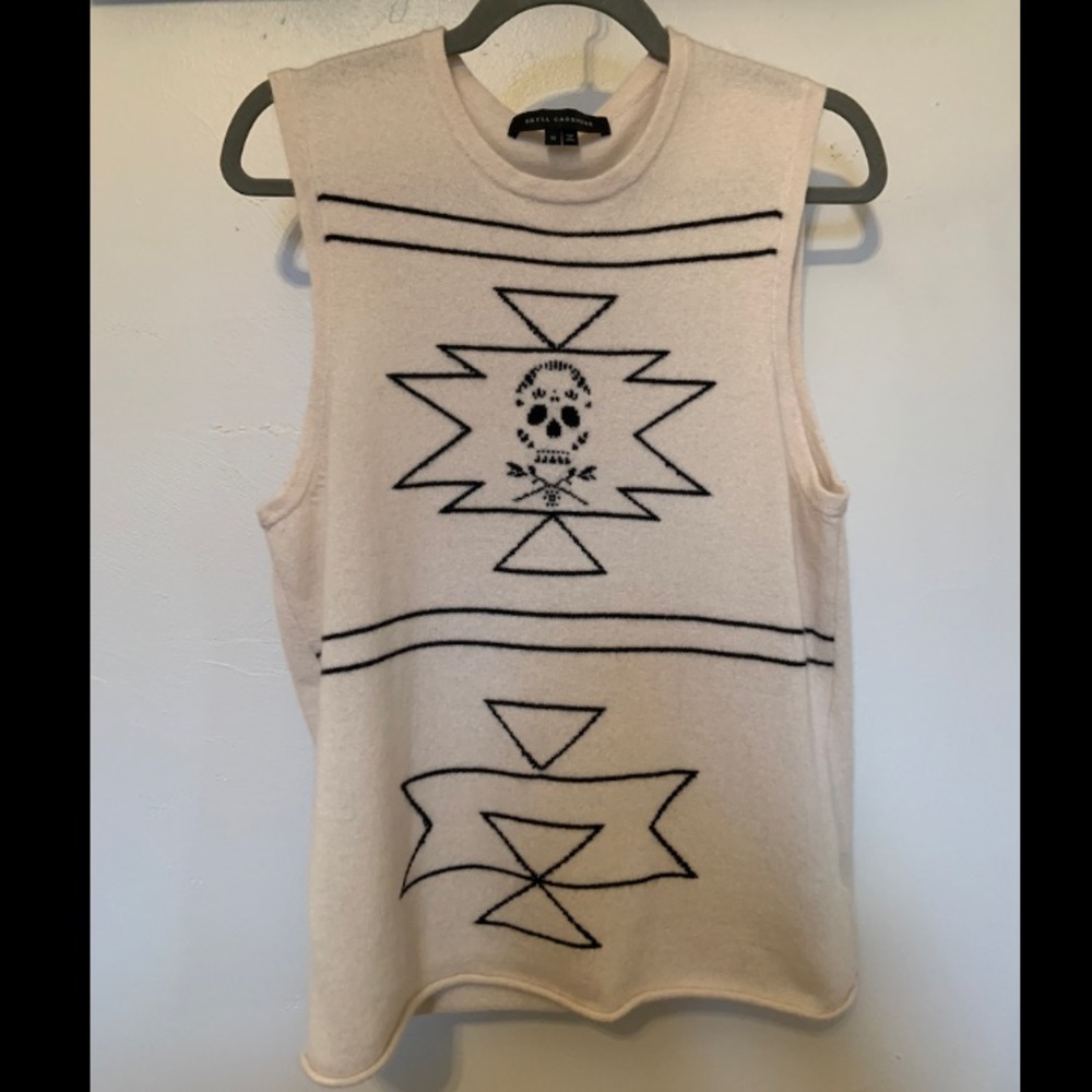 Skull Cashmere 100% Cashmere Tank
